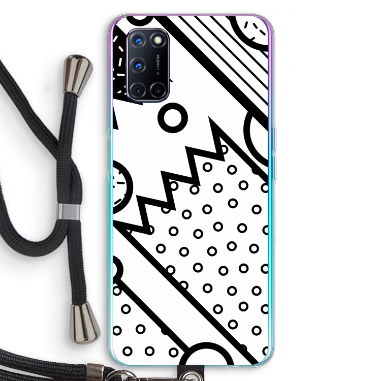 Pop Art #4: Oppo A52 Transparant Hoesje met koord