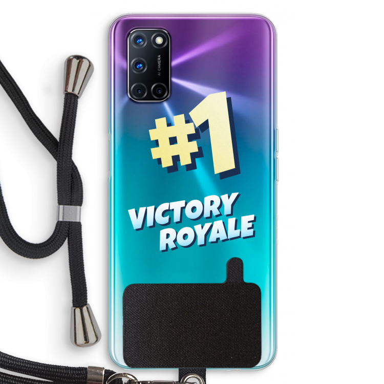 Victory Royale: Oppo A52 Transparant Hoesje met koord