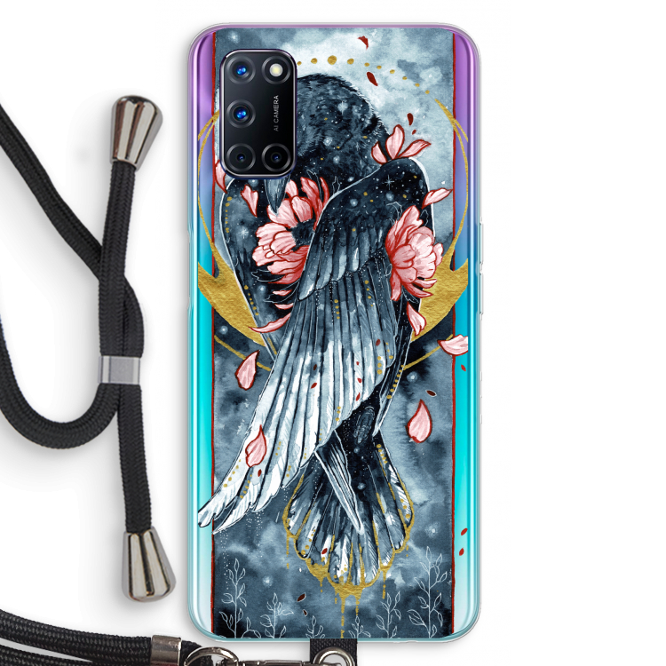 Golden Raven: Oppo A52 Transparant Hoesje met koord