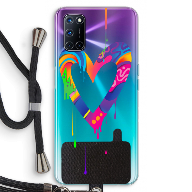 Melts My Heart: Oppo A52 Transparant Hoesje met koord