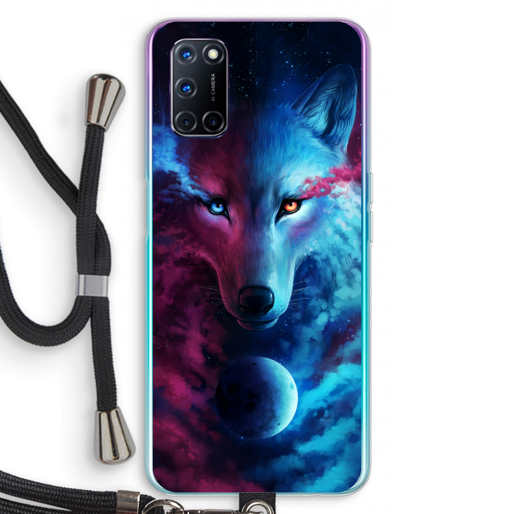 Where Light And Dark Meet: Oppo A52 Transparant Hoesje met koord