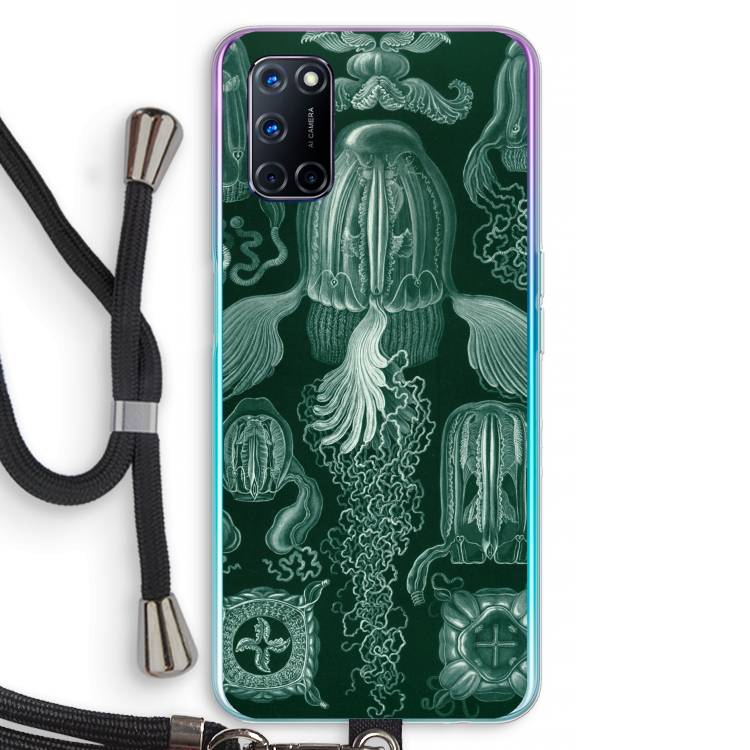 Haeckel Cubomedusae: Oppo A52 Transparant Hoesje met koord