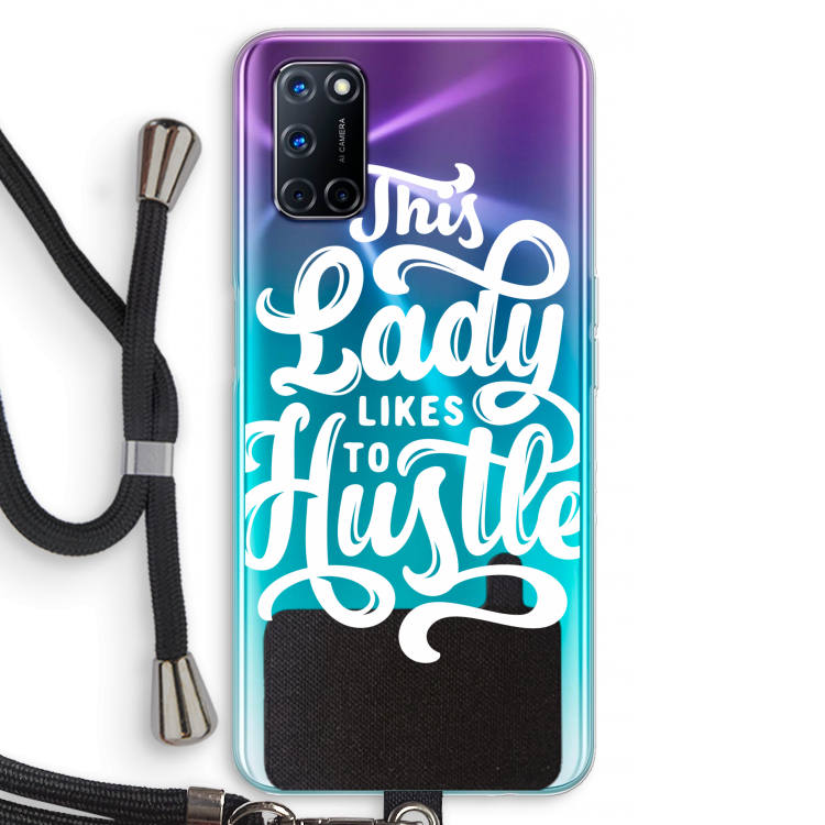 Hustle Lady: Oppo A52 Transparant Hoesje met koord