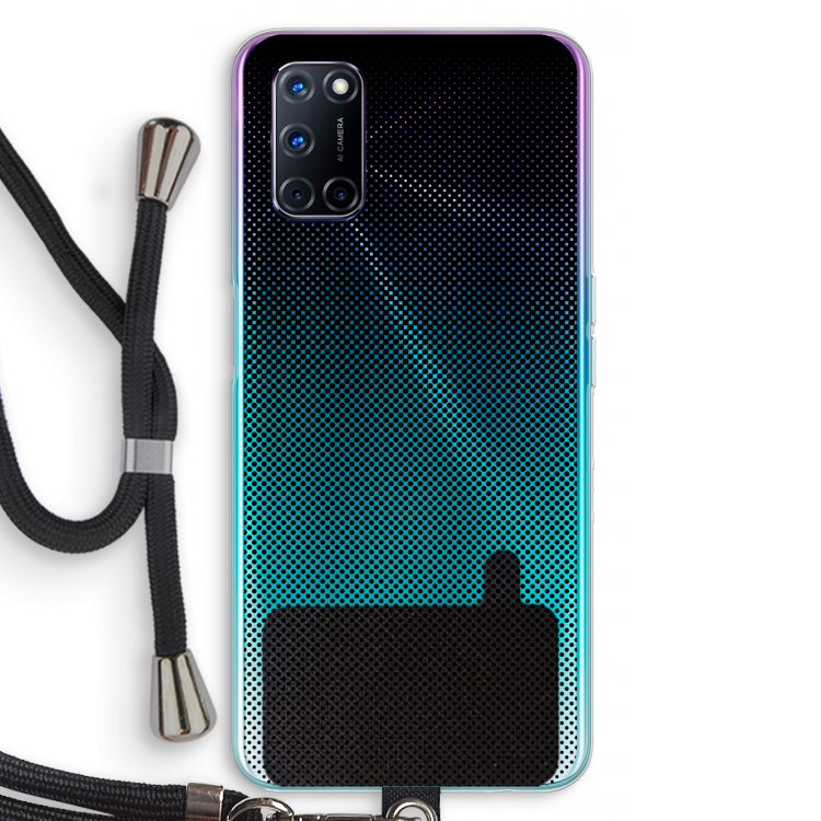 Musketon Halftone: Oppo A52 Transparant Hoesje met koord