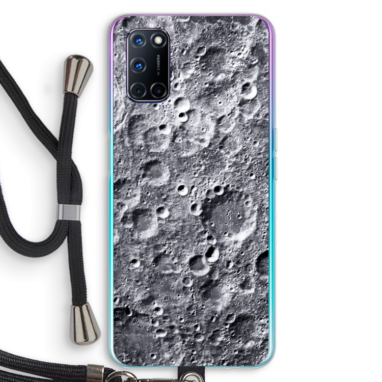 Maanlandschap: Oppo A52 Transparant Hoesje met koord