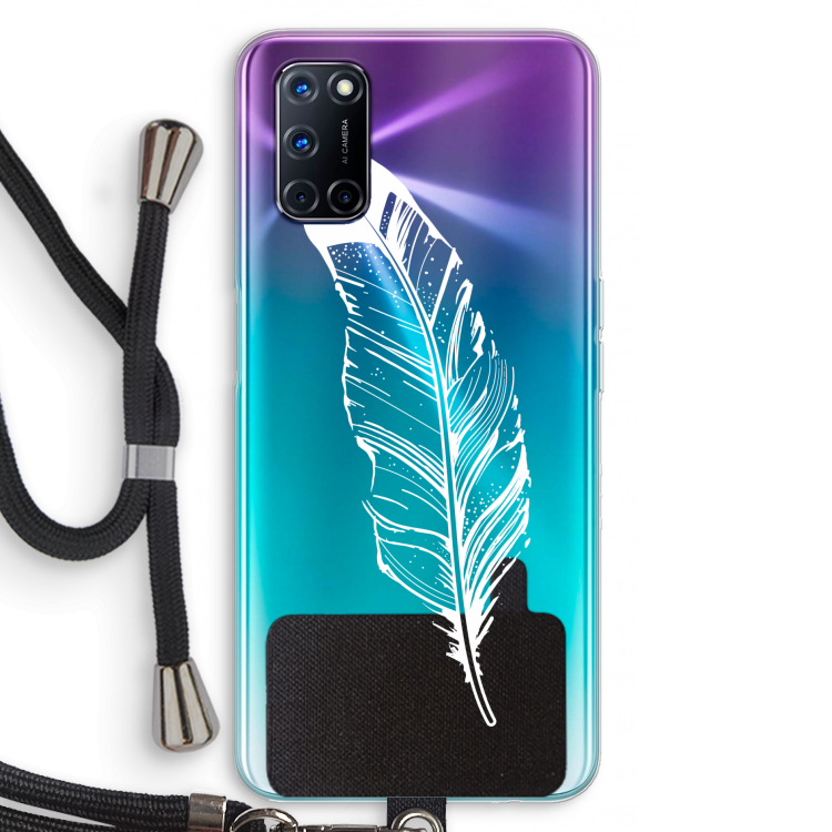 Pluim: Oppo A52 Transparant Hoesje met koord