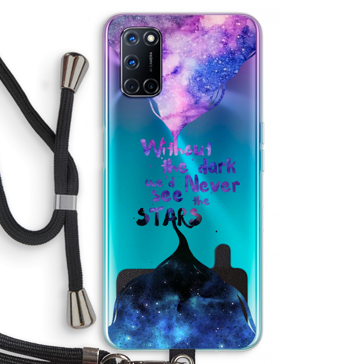 Stars quote: Oppo A52 Transparant Hoesje met koord