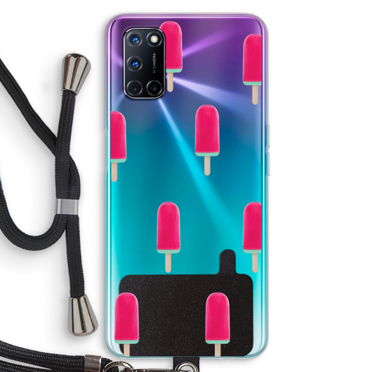Waterijsje: Oppo A52 Transparant Hoesje met koord