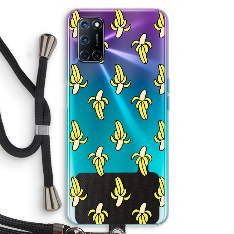 Bananas: Oppo A52 Transparant Hoesje met koord