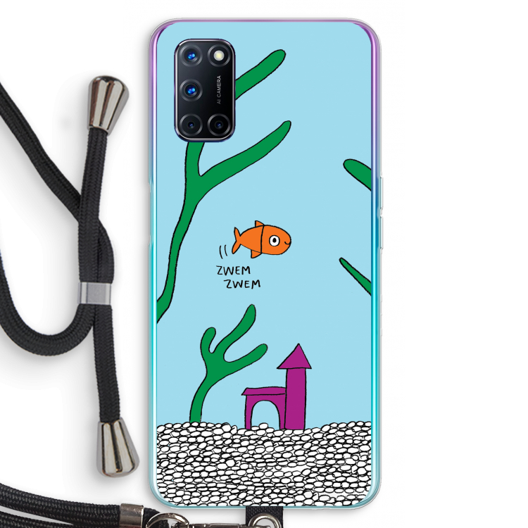 Aquarium: Oppo A52 Transparant Hoesje met koord