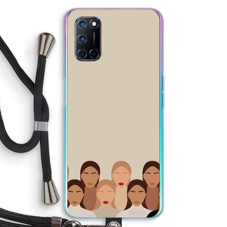 Girls girls girls: Oppo A52 Transparant Hoesje met koord