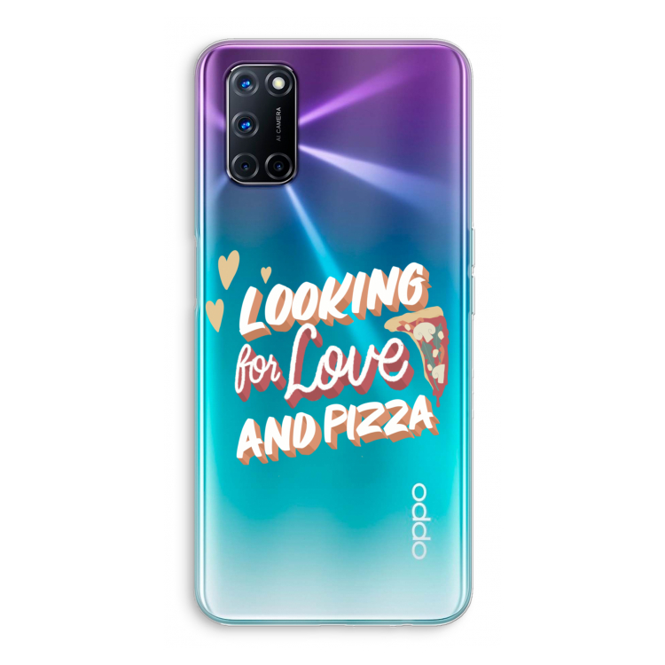 Pizza is the answer: Oppo A72 Transparant Hoesje