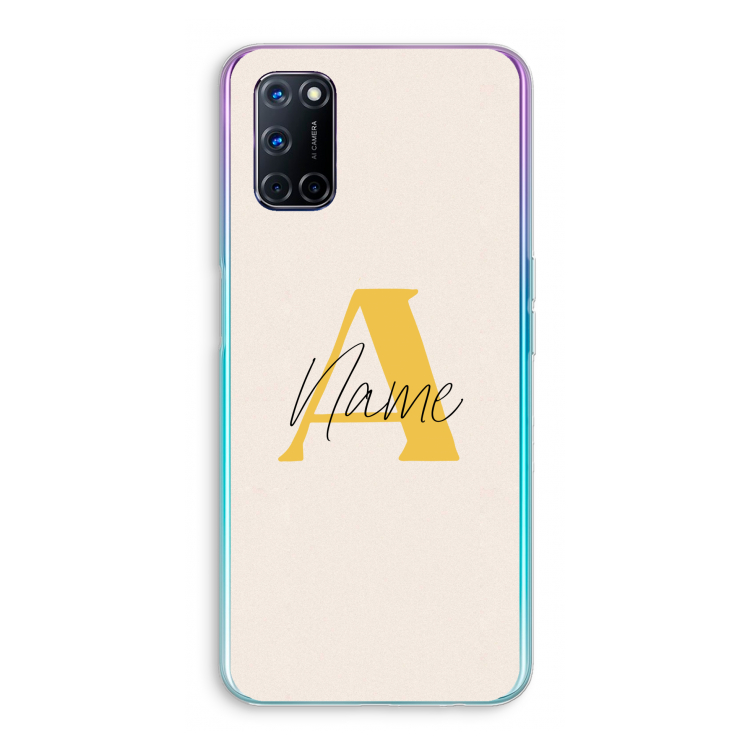 Amber Script: Oppo A72 Transparant Hoesje