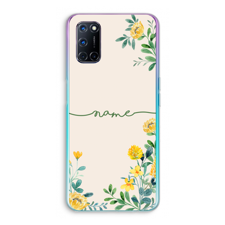 Gele bloemen: Oppo A72 Transparant Hoesje