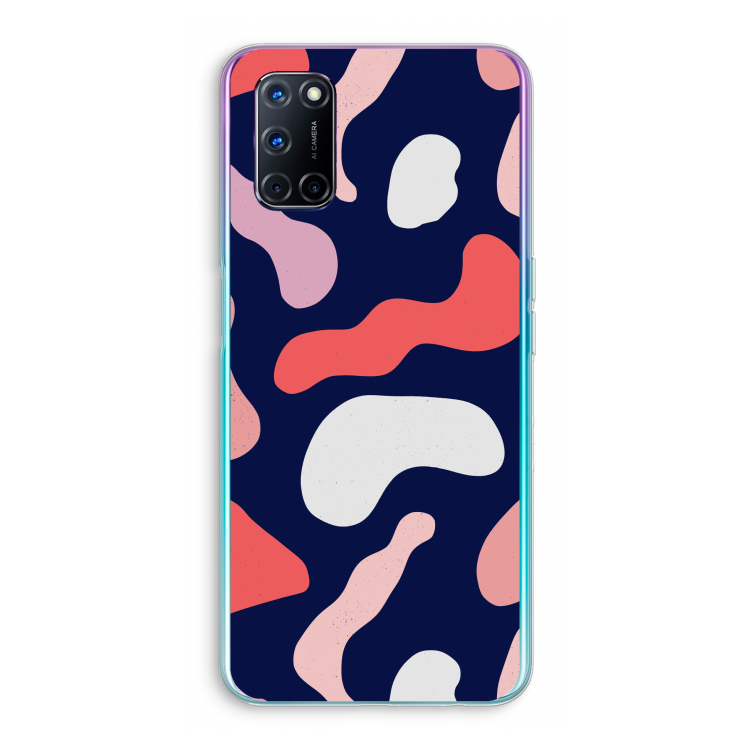 Memphis Shapes Pink: Oppo A72 Transparant Hoesje