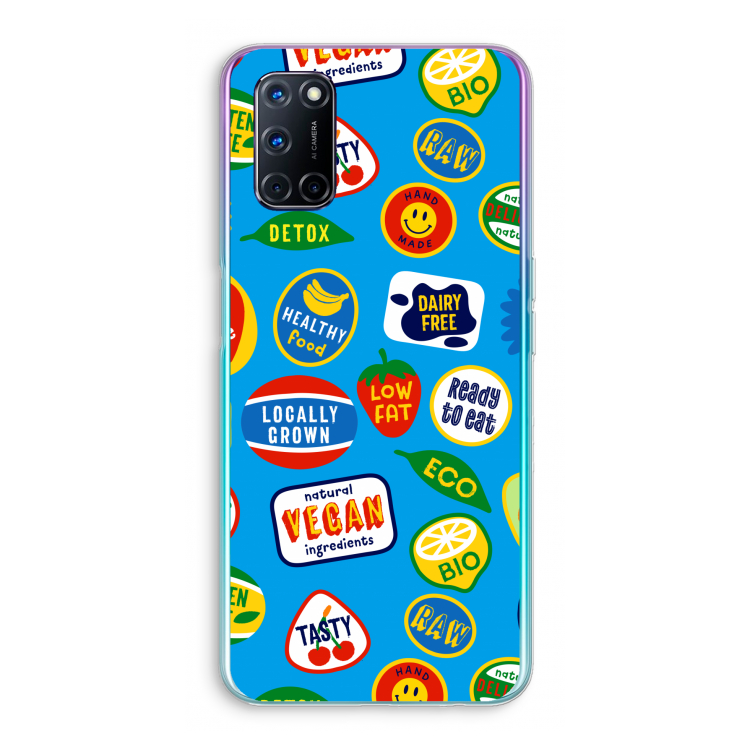 Fruitsticker: Oppo A72 Transparant Hoesje