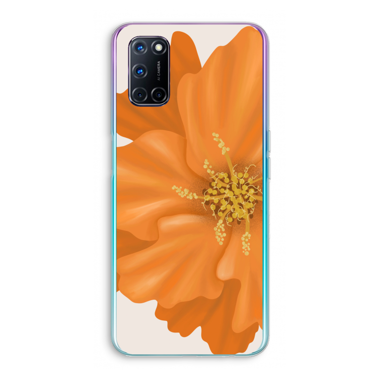 Orange Ellila flower: Oppo A72 Transparant Hoesje