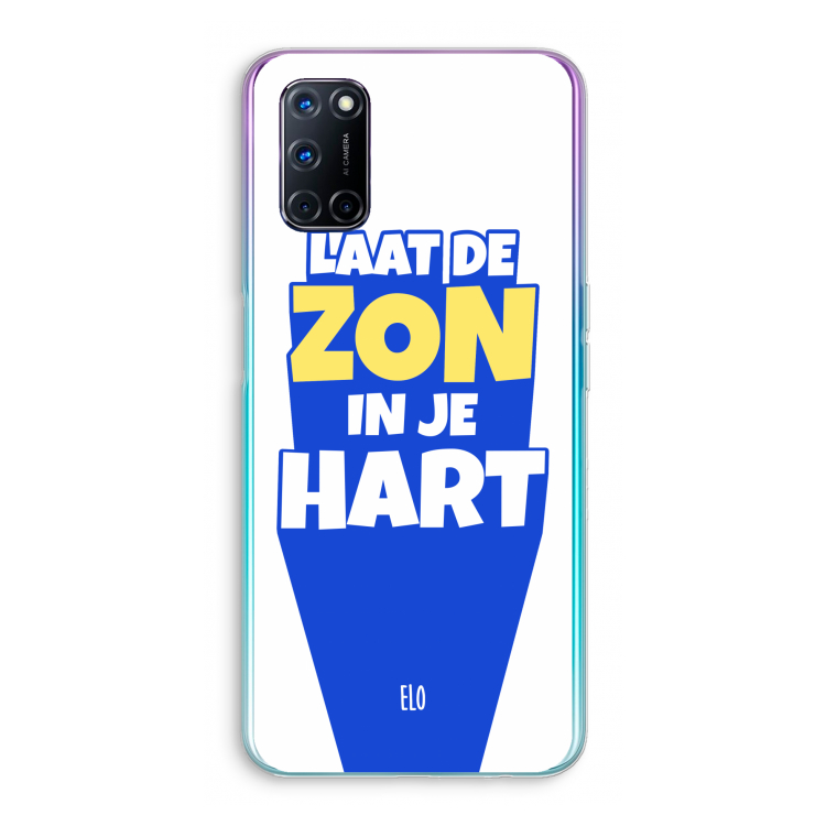 Laat de zon in je hart: Oppo A72 Transparant Hoesje