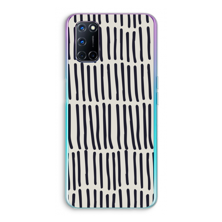 Moroccan stripes: Oppo A72 Transparant Hoesje