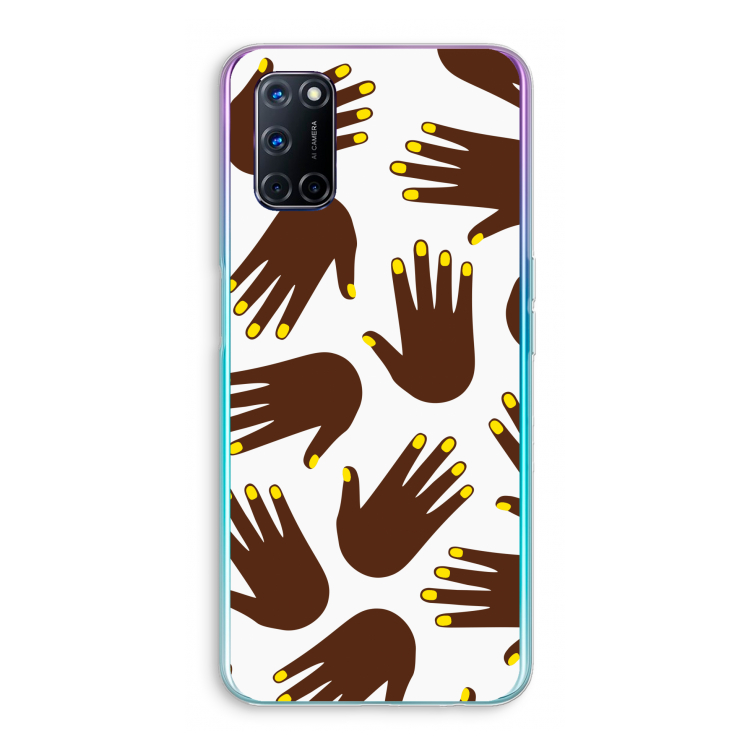 Hands dark: Oppo A72 Transparant Hoesje