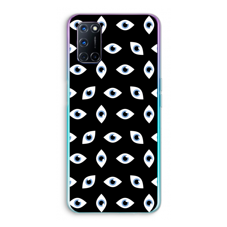 Eyes pattern: Oppo A72 Transparant Hoesje