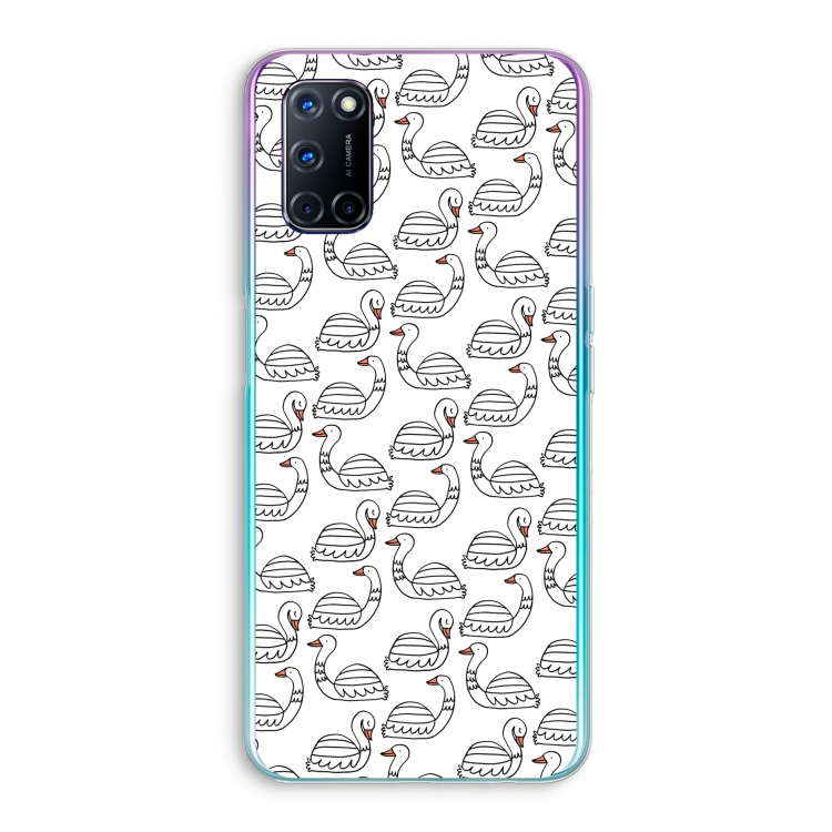 Zwanen: Oppo A72 Transparant Hoesje