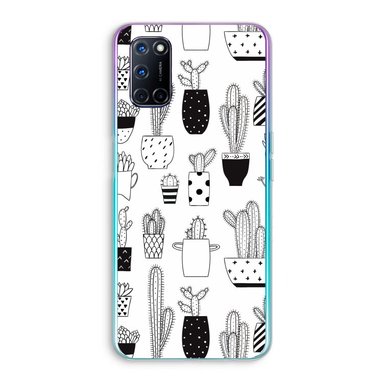 Cactusmotief: Oppo A72 Transparant Hoesje