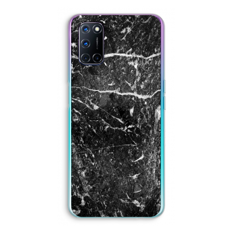 Zwart marmer: Oppo A72 Transparant Hoesje