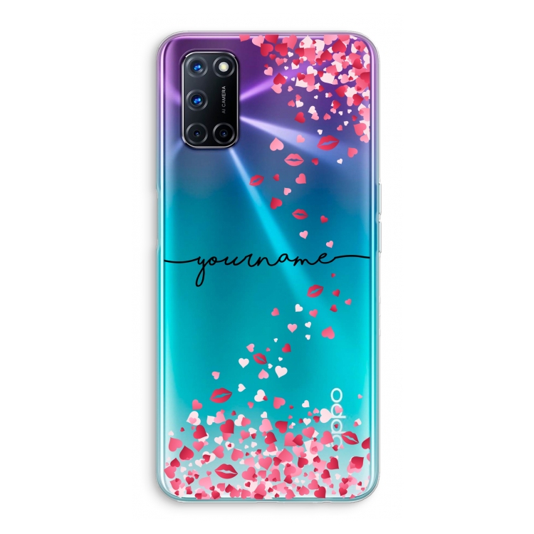 Hartjes en kusjes: Oppo A72 Transparant Hoesje