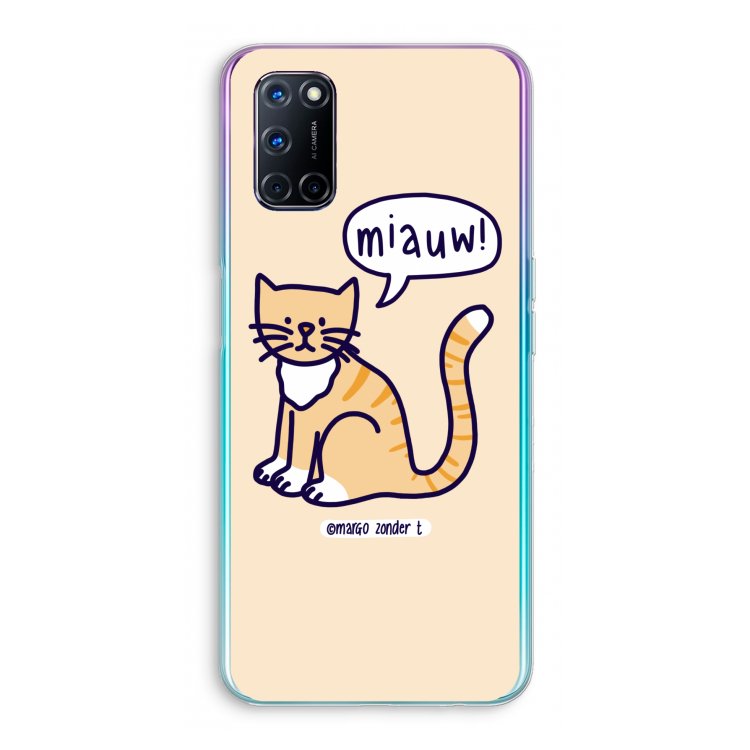 Miauw: Oppo A72 Transparant Hoesje