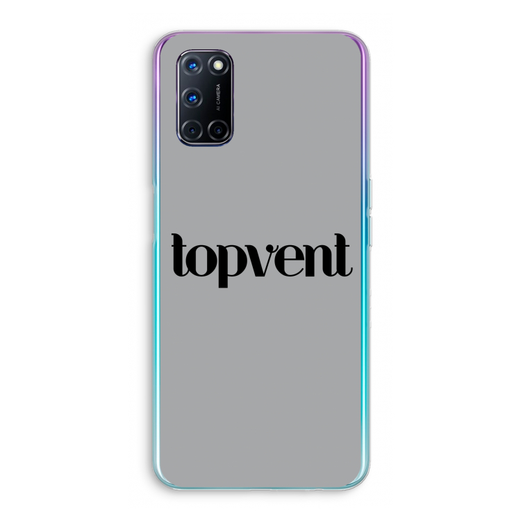 Topvent Grijs Zwart: Oppo A72 Transparant Hoesje