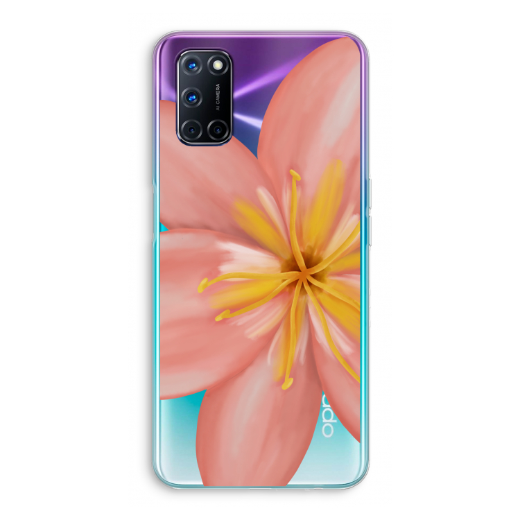 Pink Ellila Flower: Oppo A72 Transparant Hoesje