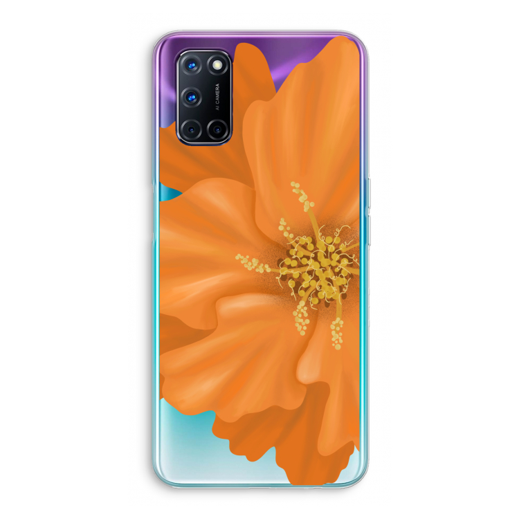 Orange Ellila flower: Oppo A72 Transparant Hoesje