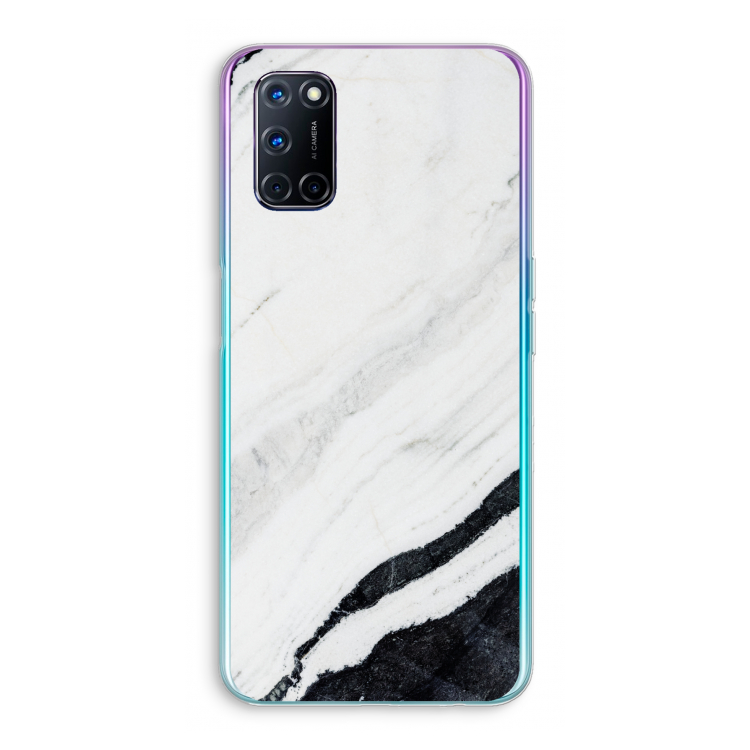 Elegante marmer: Oppo A72 Transparant Hoesje
