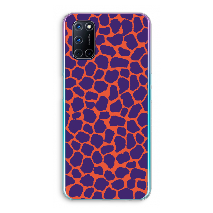 Purple Giraffe: Oppo A72 Transparant Hoesje