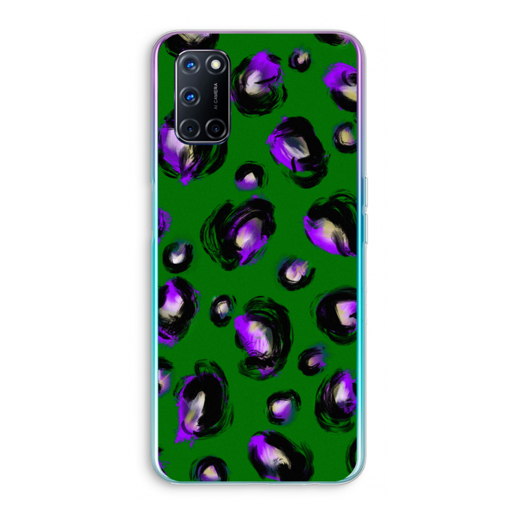 Green Cheetah: Oppo A72 Transparant Hoesje