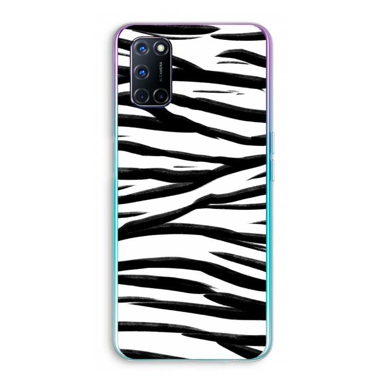 Zebra pattern: Oppo A72 Transparant Hoesje