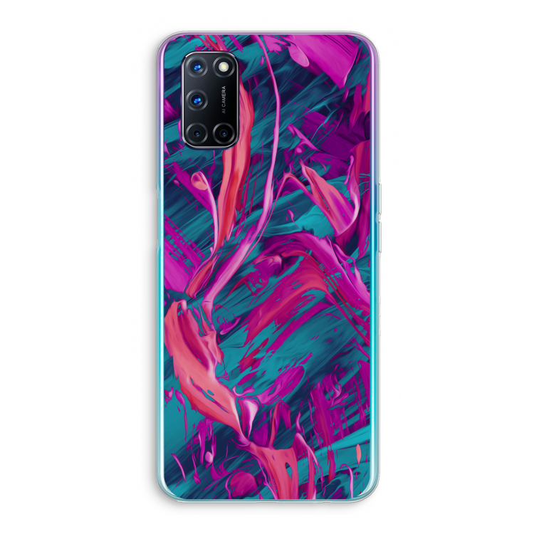 Pink Clouds: Oppo A72 Transparant Hoesje