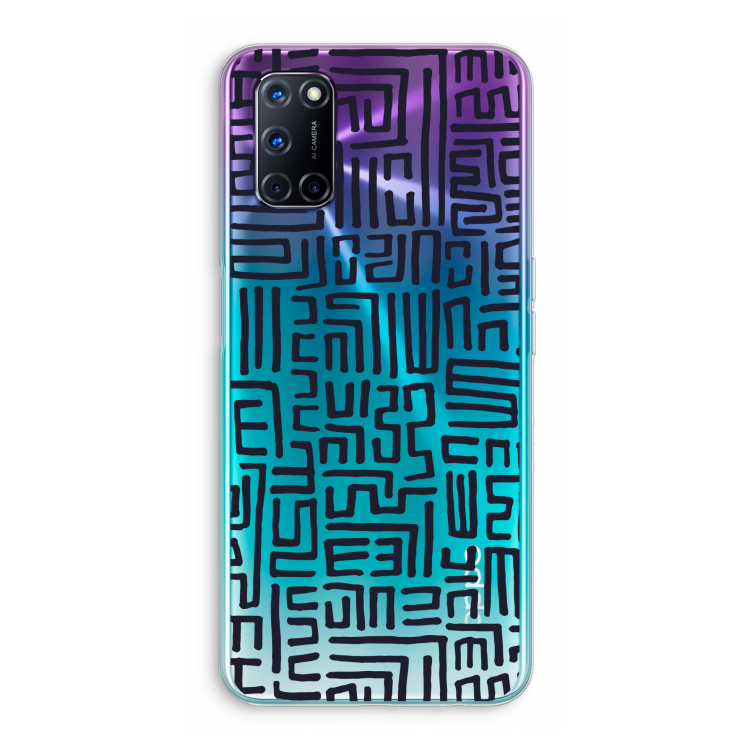 Moroccan Print: Oppo A72 Transparant Hoesje
