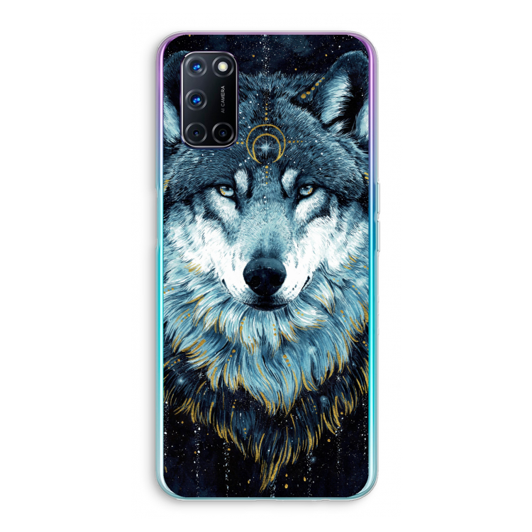 Darkness Wolf: Oppo A72 Transparant Hoesje