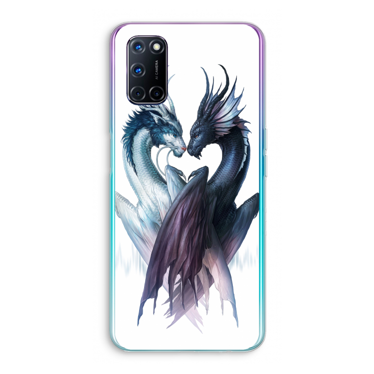 Yin Yang Dragons: Oppo A72 Transparant Hoesje