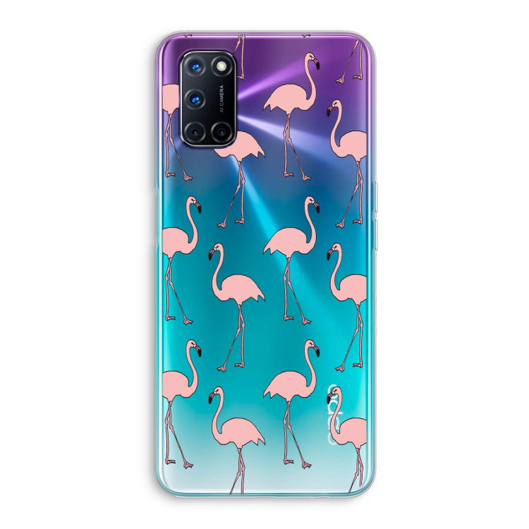 Anything Flamingoes: Oppo A72 Transparant Hoesje
