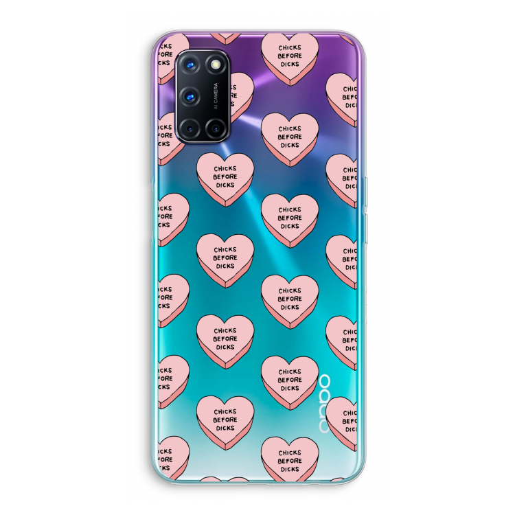 Chicks before dicks: Oppo A72 Transparant Hoesje