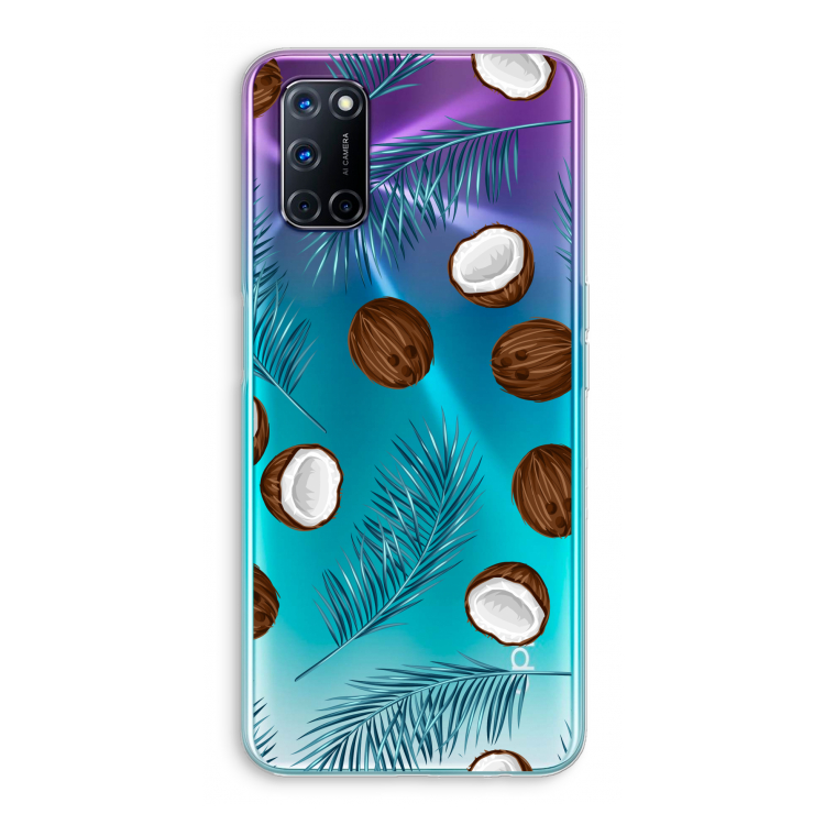 Kokosnoot roze: Oppo A72 Transparant Hoesje