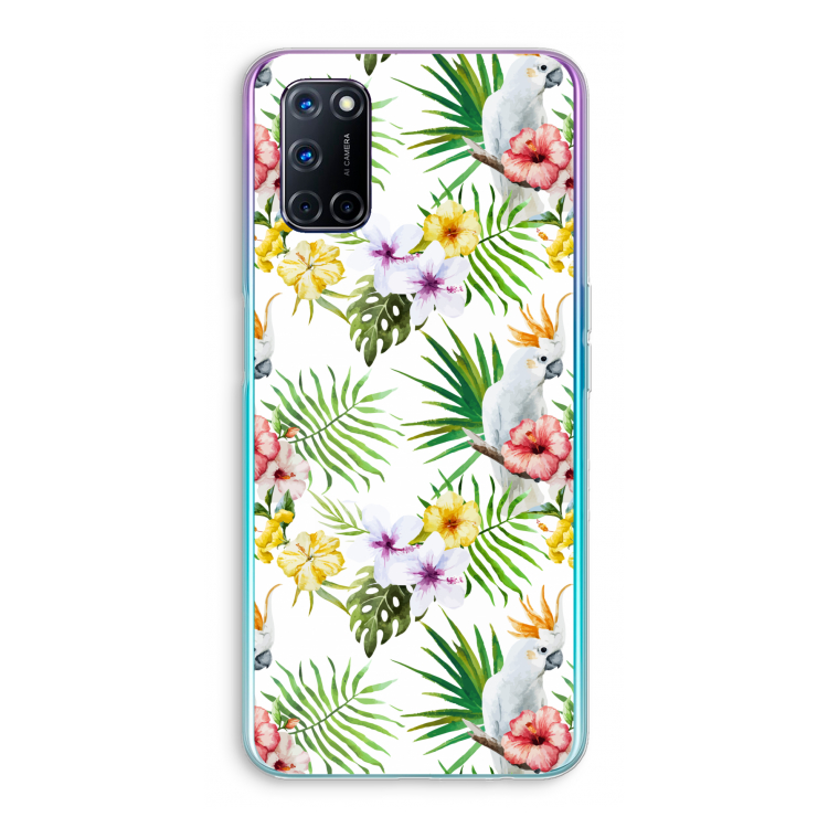Gele kuif: Oppo A72 Transparant Hoesje