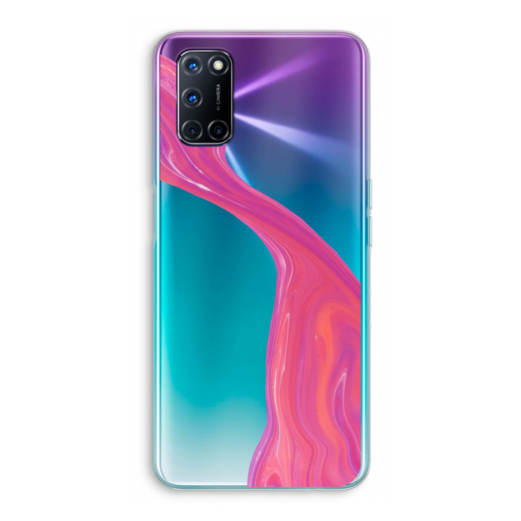 Paarse stroom: Oppo A72 Transparant Hoesje