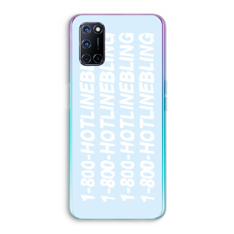 Hotline bling blue: Oppo A72 Transparant Hoesje