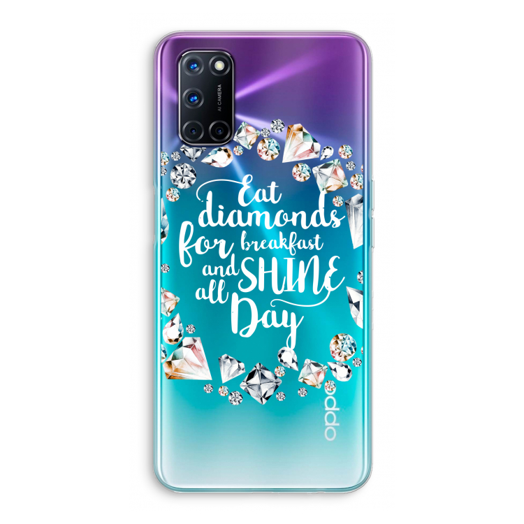 Diamonds: Oppo A72 Transparant Hoesje