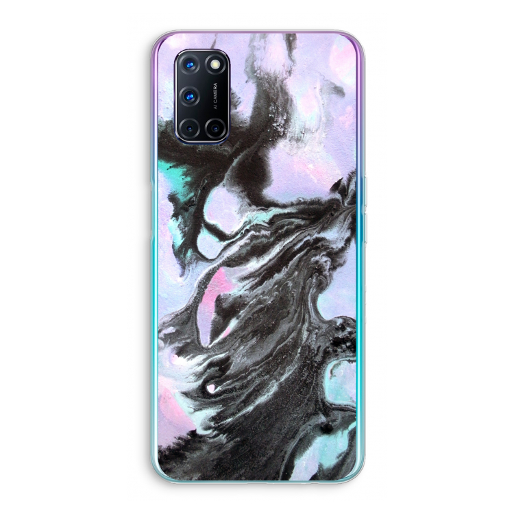 Pastel zwart: Oppo A72 Transparant Hoesje