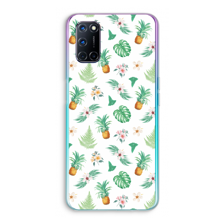 Ananas bladeren: Oppo A72 Transparant Hoesje